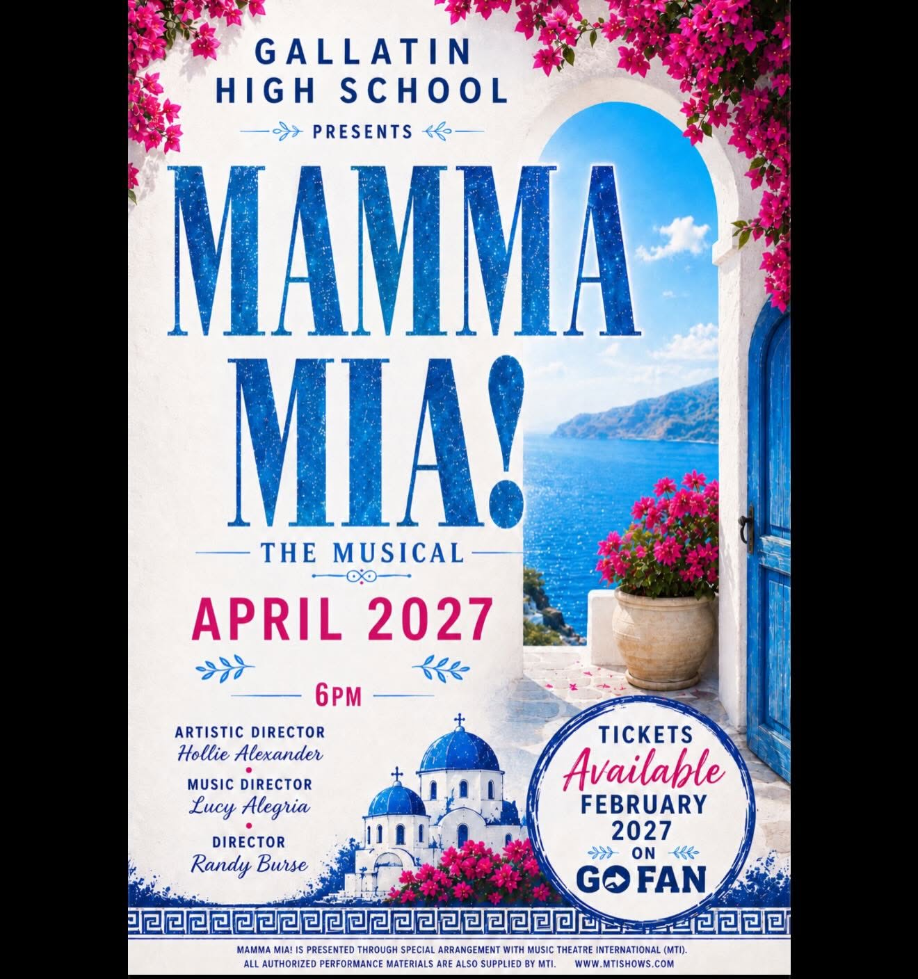 Mamma Mia! 2027 production poster